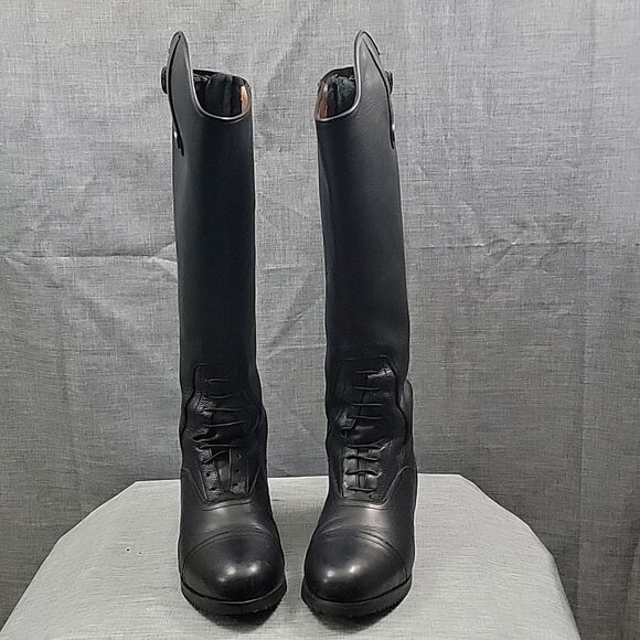 Ovation Ladies Flex Plus Black Leather Field Tall Riding Boots - Size 8 - Picture 2 of 14